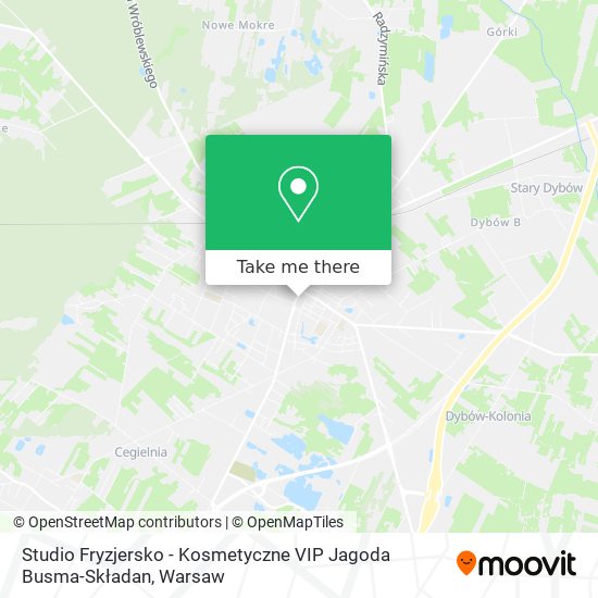 Studio Fryzjersko - Kosmetyczne VIP Jagoda Busma-Składan map