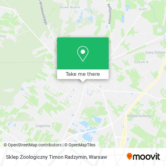 Sklep Zoologiczny Timon Radzymin map