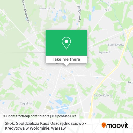 Skok. Spółdzielcza Kasa Oszczędnościowo - Kredytowa w Wołominie map