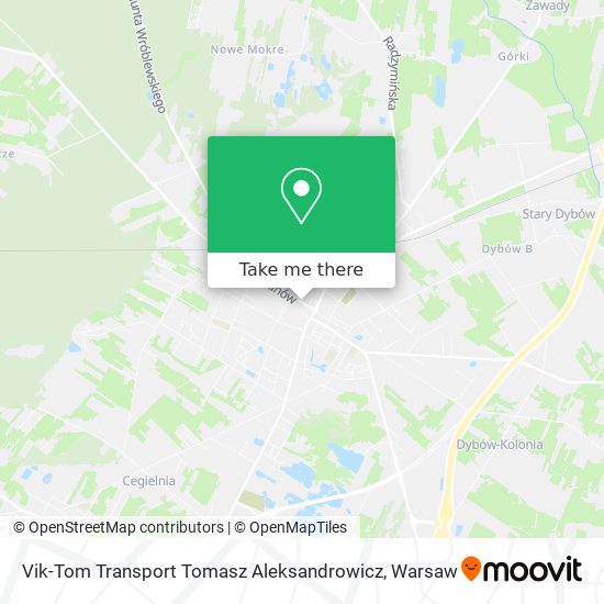 Vik-Tom Transport Tomasz Aleksandrowicz map