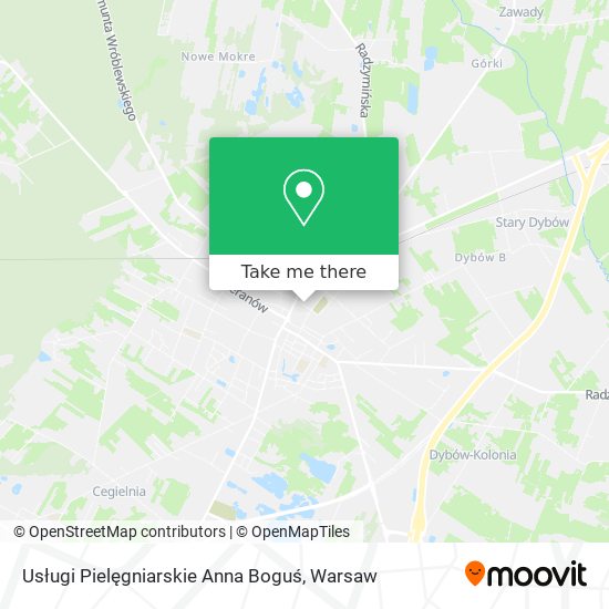 Usługi Pielęgniarskie Anna Boguś map