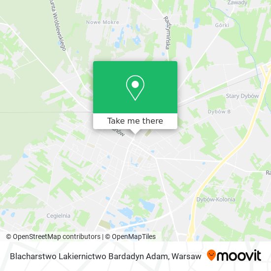 Blacharstwo Lakiernictwo Bardadyn Adam map