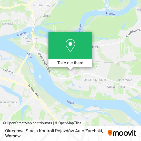 Карта Okręgowa Stacja Kontroli Pojazdów Auto Zarębski