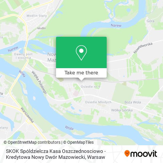 SKOK Spóldzielcza Kasa Oszczednosciowo - Kredytowa Nowy Dwór Mazowiecki map