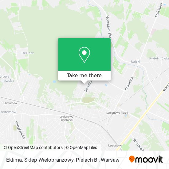 Eklima. Sklep Wielobranżowy. Pielach B. map