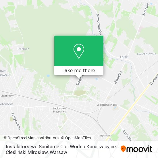 Instalatorstwo Sanitarne Co i Wodno Kanalizacyjne Cieśliński Mirosław map