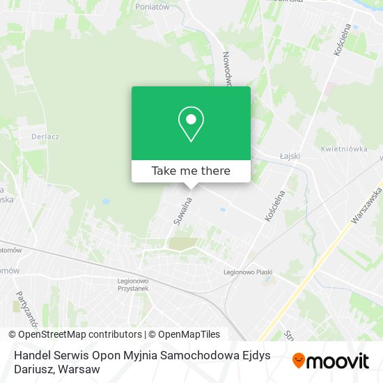 Handel Serwis Opon Myjnia Samochodowa Ejdys Dariusz map