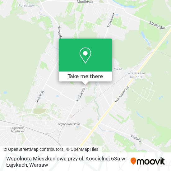 Wspólnota Mieszkaniowa przy ul. Kościelnej 63a w Łajskach map