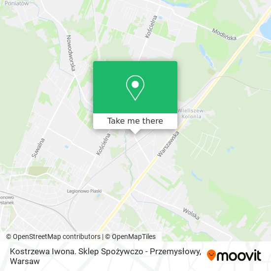 Kostrzewa Iwona. Sklep Spożywczo - Przemysłowy map