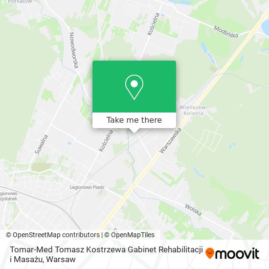 Tomar-Med Tomasz Kostrzewa Gabinet Rehabilitacji i Masażu map