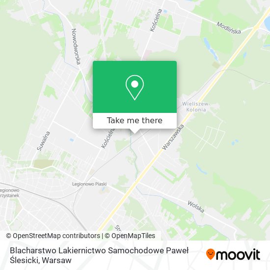 Blacharstwo Lakiernictwo Samochodowe Paweł Ślesicki map