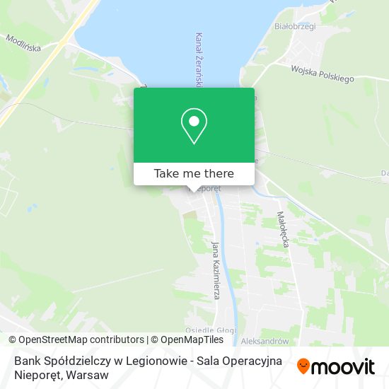 Bank Spółdzielczy w Legionowie - Sala Operacyjna Nieporęt map