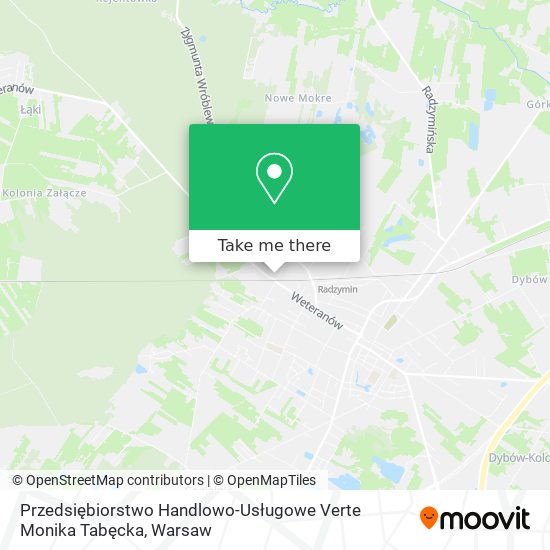 Przedsiębiorstwo Handlowo-Usługowe Verte Monika Tabęcka map