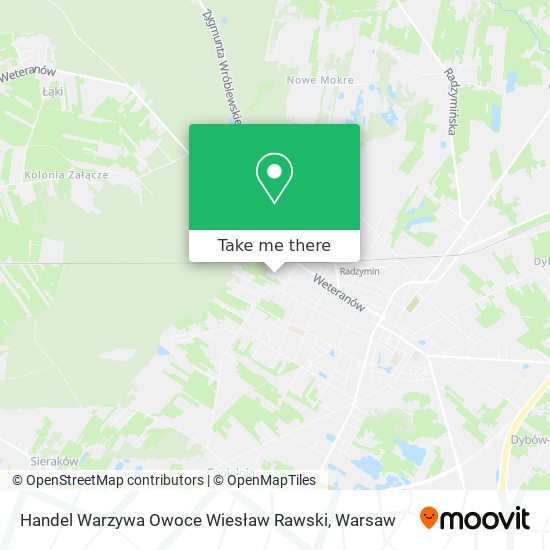 Handel Warzywa Owoce Wiesław Rawski map