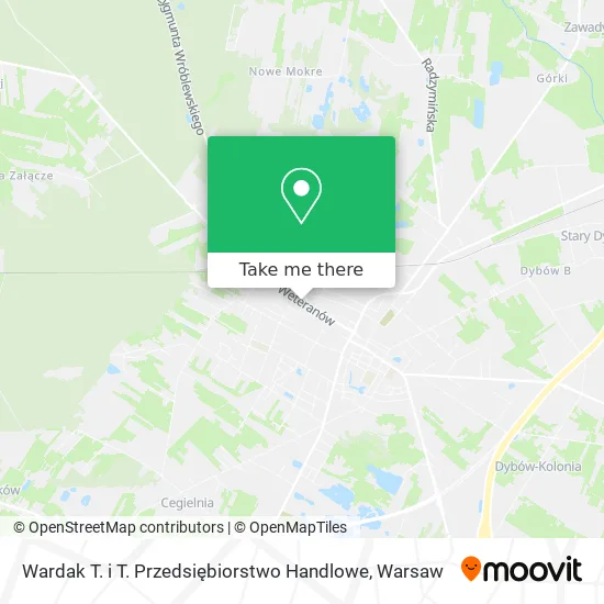 Карта Wardak T. i T. Przedsiębiorstwo Handlowe