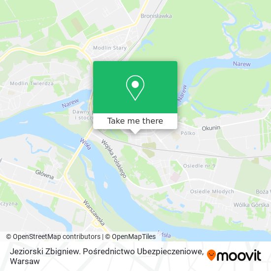 Jeziorski Zbigniew. Pośrednictwo Ubezpieczeniowe map