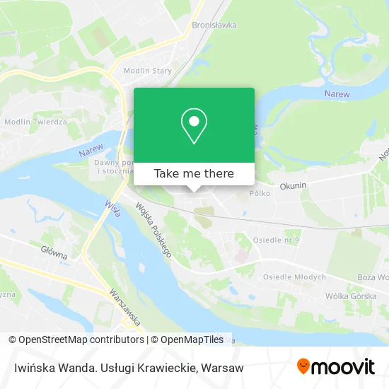 Iwińska Wanda. Usługi Krawieckie map