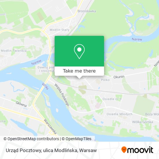 Urząd Pocztowy, ulica Modlińska map