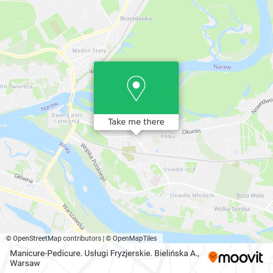 Manicure-Pedicure. Usługi Fryzjerskie. Bielińska A. map