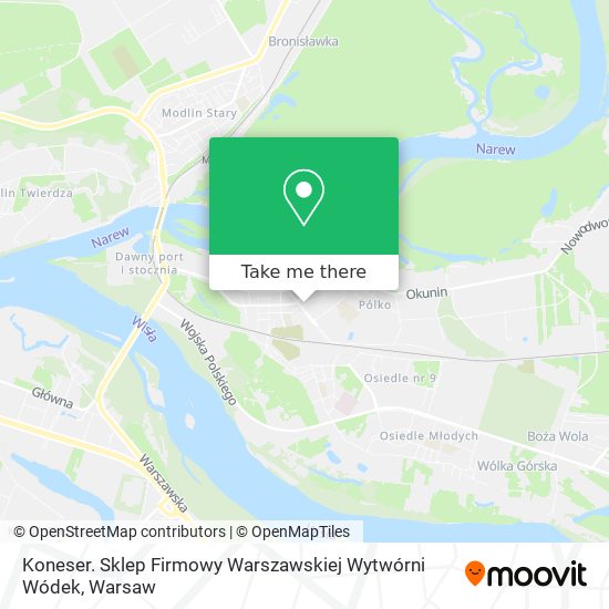 Koneser. Sklep Firmowy Warszawskiej Wytwórni Wódek map