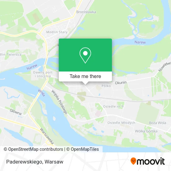 Paderewskiego map