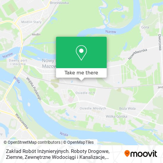 Zakład Robót Inżynieryjnych. Roboty Drogowe, Ziemne, Zewnętrzne Wodociągi i Kanalizacje map