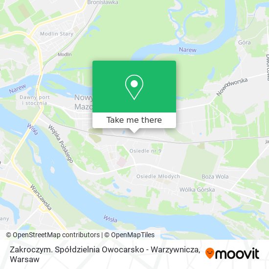 Zakroczym. Spółdzielnia Owocarsko - Warzywnicza map