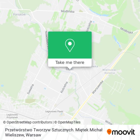 Przetwórstwo Tworzyw Sztucznych. Miętek Michał Wieliszew map