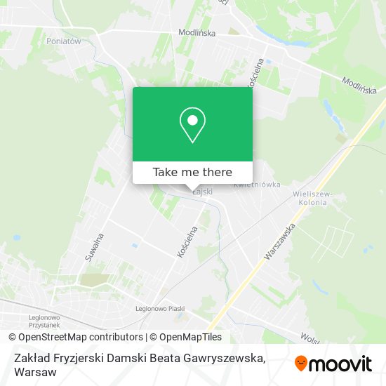 Карта Zakład Fryzjerski Damski Beata Gawryszewska