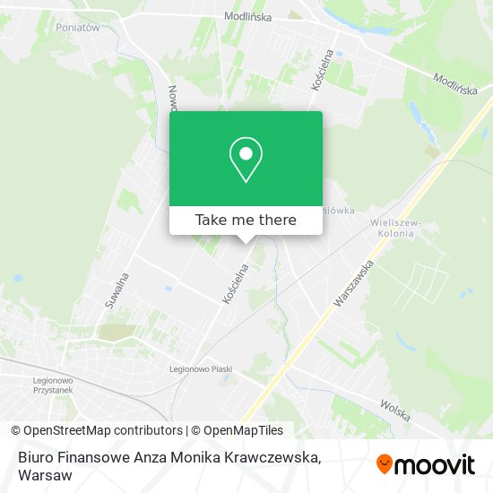 Biuro Finansowe Anza Monika Krawczewska map