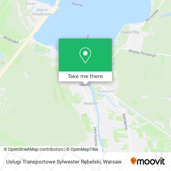 Usługi Transportowe Sylwester Rębelski map