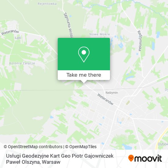 Usługi Geodezyjne Kart Geo Piotr Gajowniczek Paweł Olszyna map