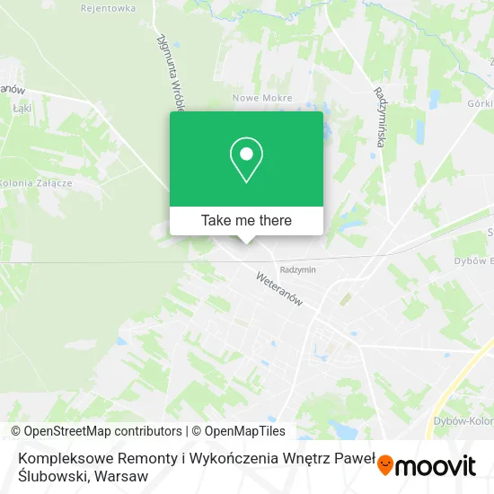 Карта Kompleksowe Remonty i Wykończenia Wnętrz Paweł Ślubowski