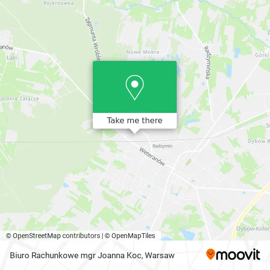 Карта Biuro Rachunkowe mgr Joanna Koc