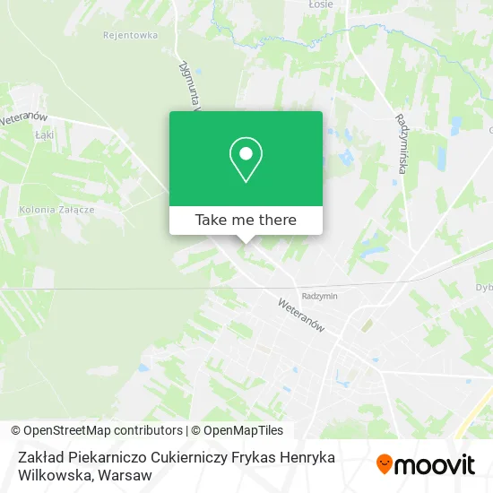 Карта Zakład Piekarniczo Cukierniczy Frykas Henryka Wilkowska