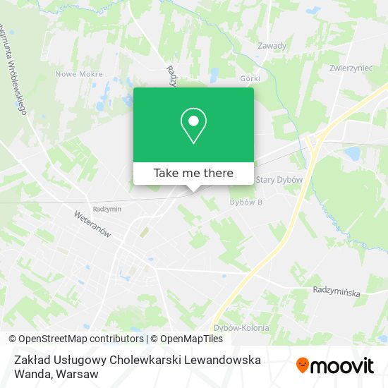 Zakład Usługowy Cholewkarski Lewandowska Wanda map