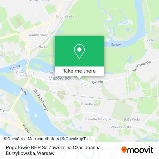 Pogotowie BHP Sc Zawsze na Czas Joanna Burzykowska map