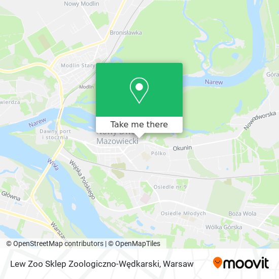 Lew Zoo Sklep Zoologiczno-Wędkarski map