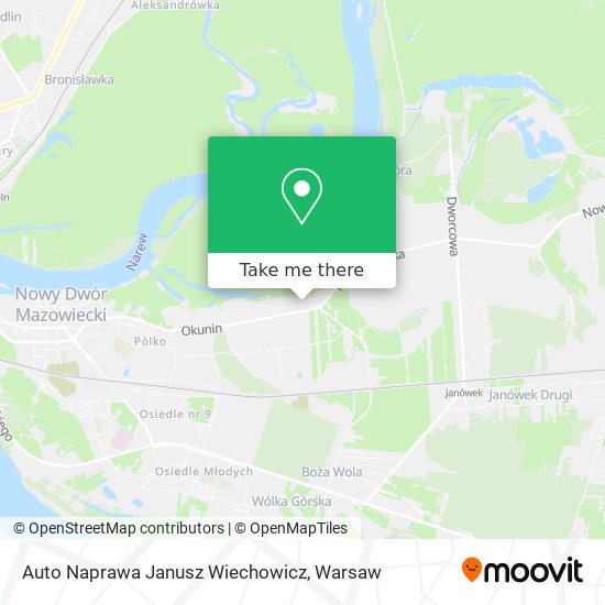 Auto Naprawa Janusz Wiechowicz map