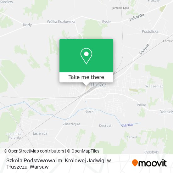 Szkoła Podstawowa im. Królowej Jadwigi w Tłuszczu map