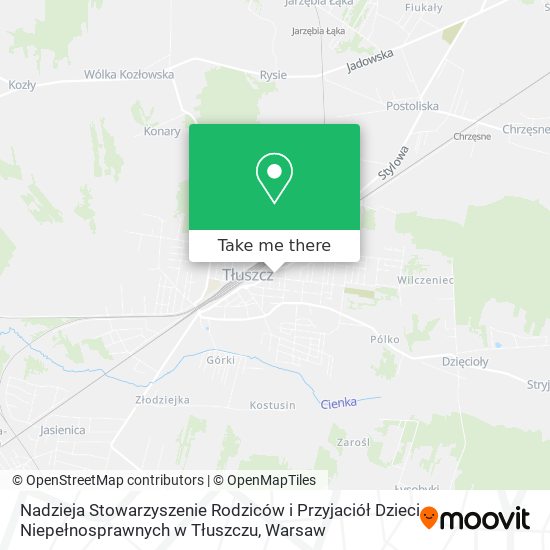 Nadzieja Stowarzyszenie Rodziców i Przyjaciół Dzieci Niepełnosprawnych w Tłuszczu map