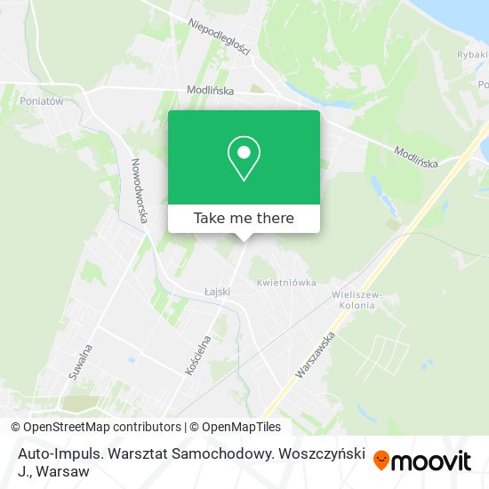 Auto-Impuls. Warsztat Samochodowy. Woszczyński J. map