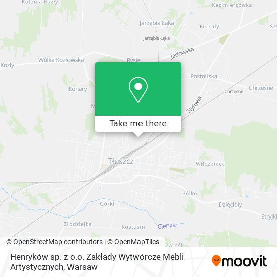 Henryków sp. z o.o. Zakłady Wytwórcze Mebli Artystycznych map