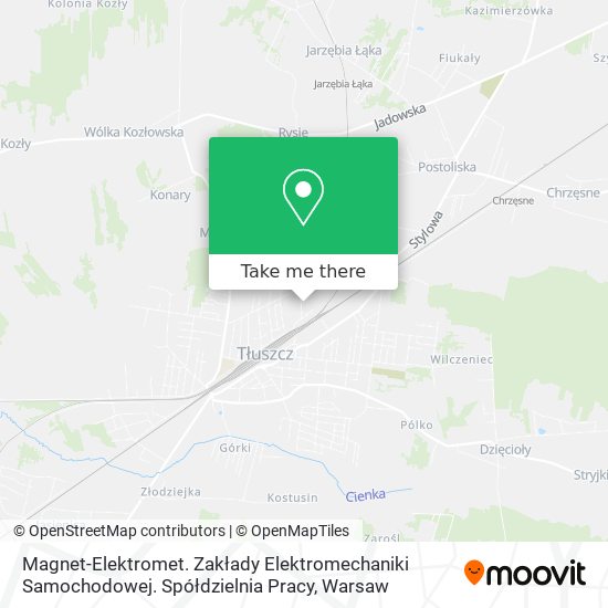 Magnet-Elektromet. Zakłady Elektromechaniki Samochodowej. Spółdzielnia Pracy map