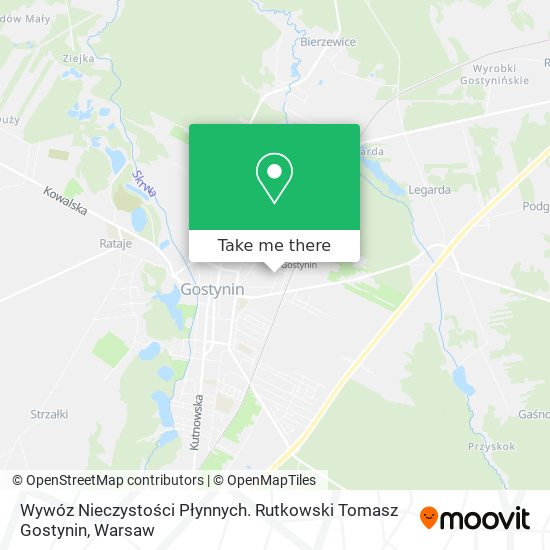 Wywóz Nieczystości Płynnych. Rutkowski Tomasz Gostynin map