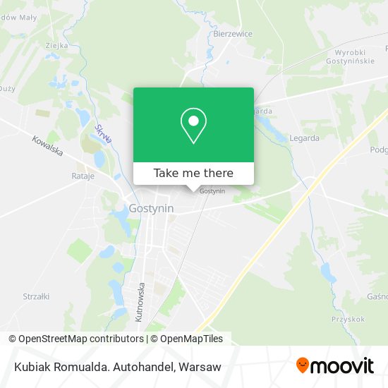 Kubiak Romualda. Autohandel map