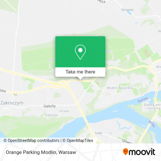 Orange Parking Modlin map