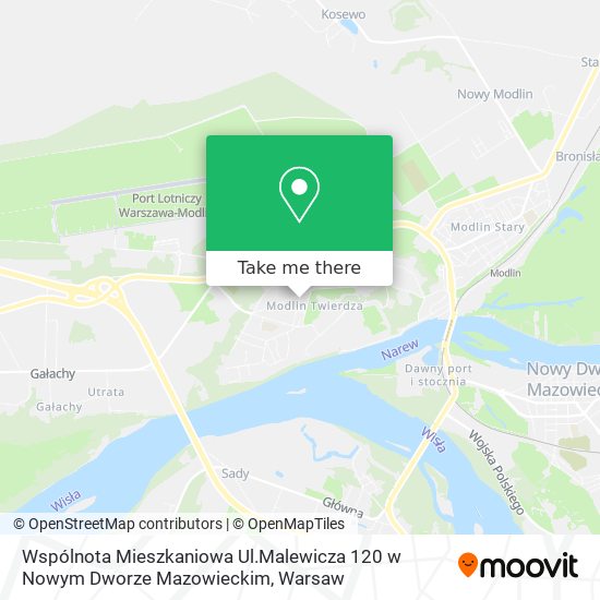 Карта Wspólnota Mieszkaniowa Ul.Malewicza 120 w Nowym Dworze Mazowieckim