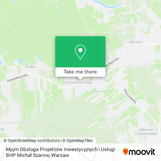 Mpjm Obsługa Projektów Inwestycyjnych i Usługi BHP Michał Szarow map
