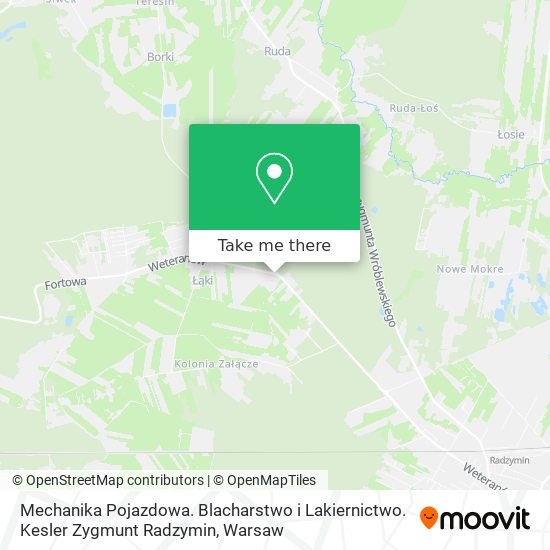 Mechanika Pojazdowa. Blacharstwo i Lakiernictwo. Kesler Zygmunt Radzymin map